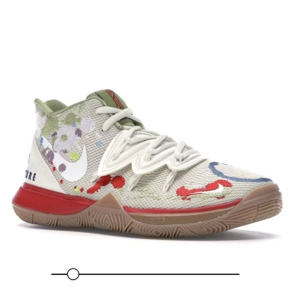 Nike Bandulu Kyrie 5 Embroidered‎ Splatters Basketball Shoes Size Youth 5.5